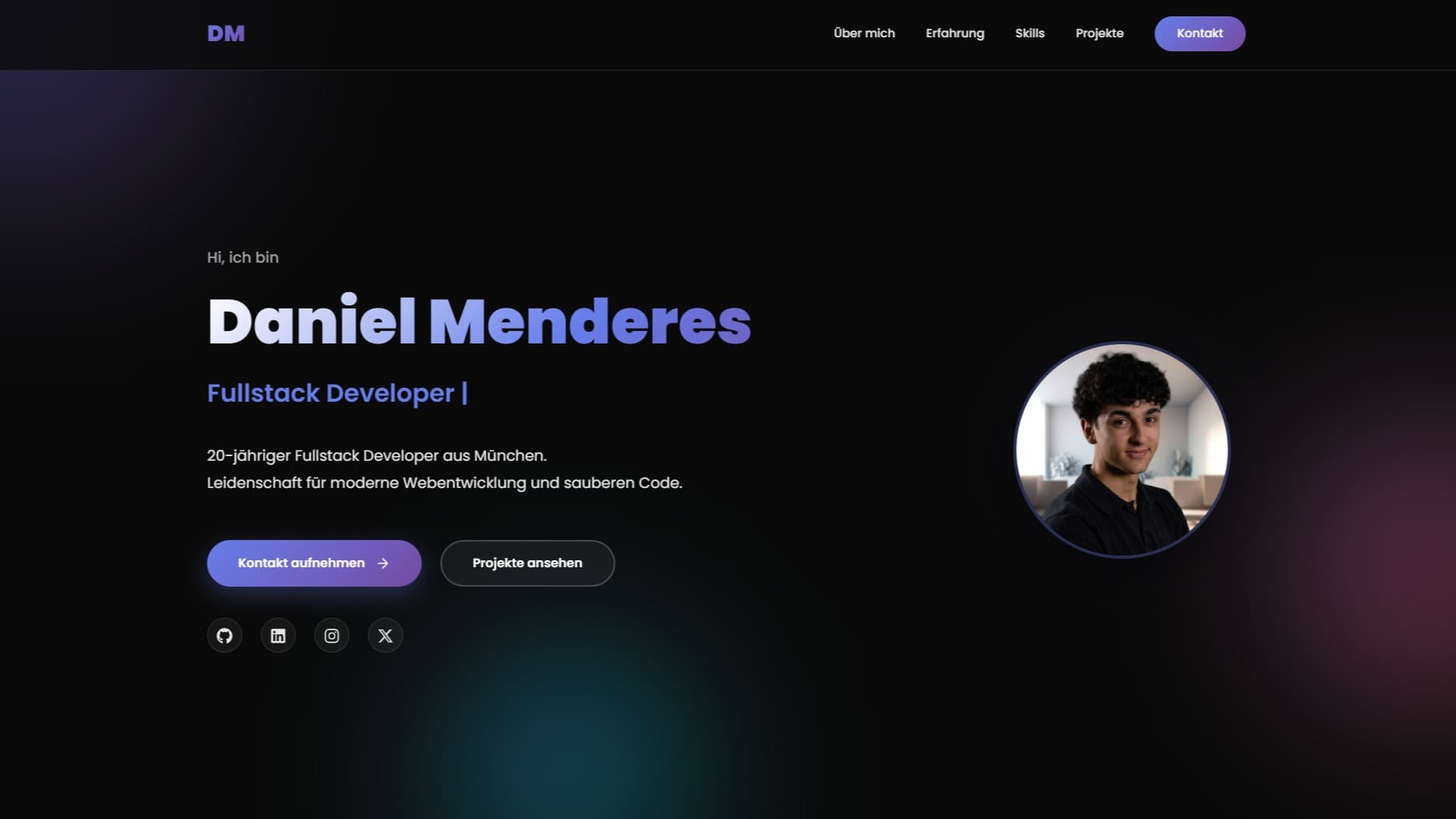 Daniel Menderes – Personal Portfolio Website